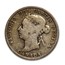 1870-1901 Canada Silver 25 Cents Victoria Avg Circ