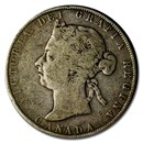 1870-1901 Canada Silver 50 Cents Victoria Avg Circ (.925 fine)