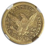 1870 $2.50 Liberty Gold Quarter Eagle AU-58 NGC