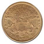1870 $20 Liberty Gold Double Eagle AU-58 PCGS