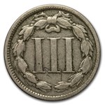 1870 3 Cent Nickel Fine