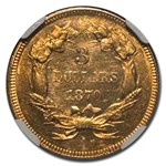 1870 $3 Gold Princess MS-61 NGC