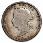 1870 Canada 25 Cents Victoria Good