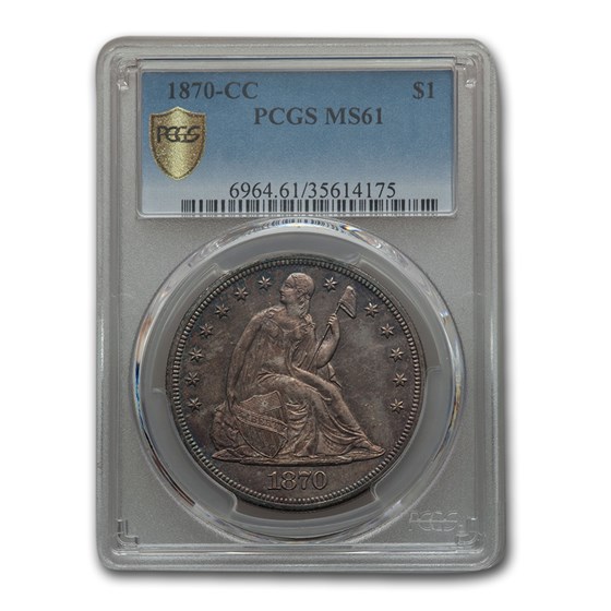 1870-CC Liberty Seated Dollar MS-61 PCGS 1870-CC Liberty Seated Dollar MS-61 PCGS