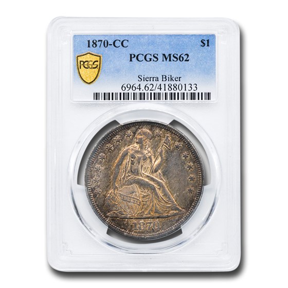 1870-CC Liberty Seated Dollar MS-62 PCGS