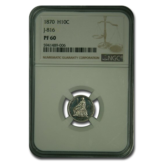 1870 Half Dime Pattern PF-60 NGC (J-816) 1870 Half Dime Pattern PF-60 NGC (J-816)