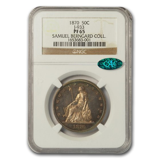 1870 Half Dollar Pattern PF-65 NGC CAC (Judd-933) 1870 Half Dollar Pattern PF-65 NGC CAC (Judd-933)