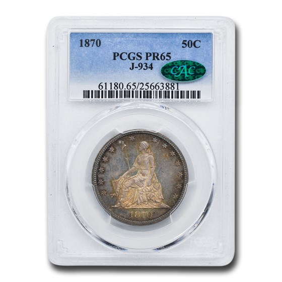 1870 Half Dollar Pattern PR-65 PCGS CAC (J-934) 1870 Half Dollar Pattern PR-65 PCGS CAC (J-934)