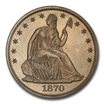 1870 Half Dollar Pattern PR-65 PCGS CAC (J-995)