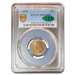 1870 Indian Head Cent MS-64 PCGS CAC (Red)