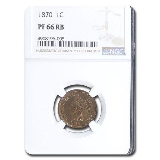 1870 Indian Head Cent PF-66 NGC (Red/Brown) 1870 Indian Head Cent PF-66 NGC (Red/Brown)