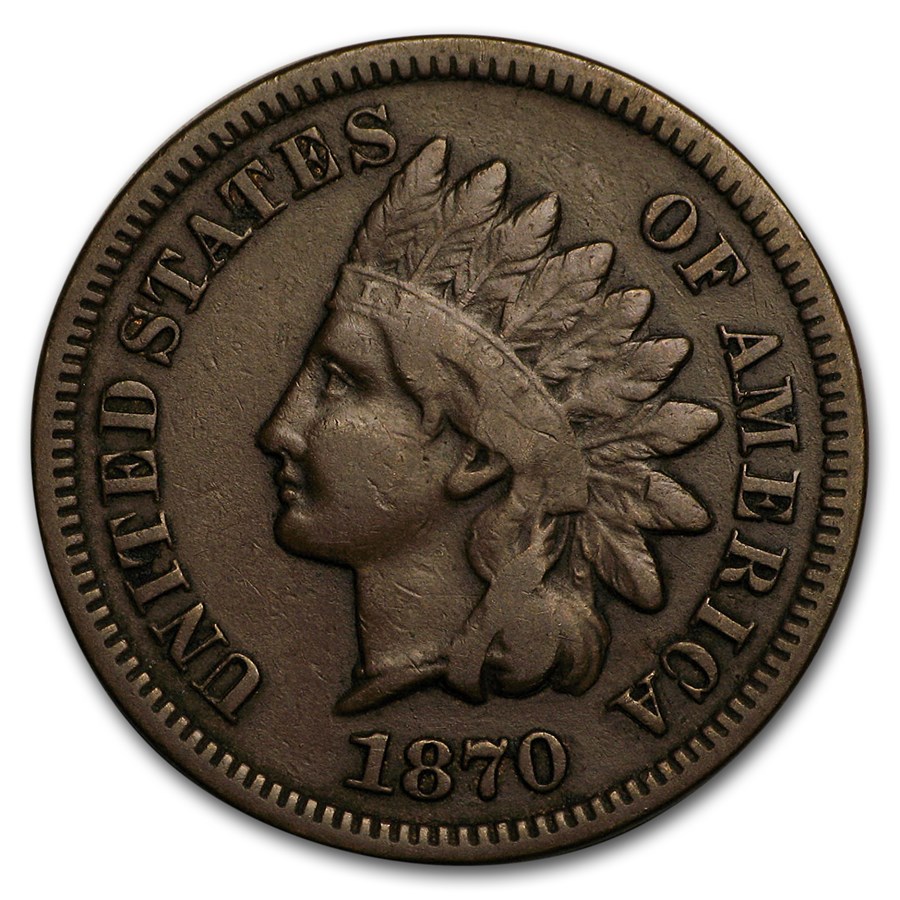 1870 Indian Head Cent VF
