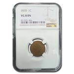 1870 Indian Head Cent VG-8 NGC (Brown)