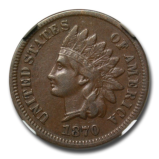 1870 Indian Head Cent XF-40 NGC (Brown) 1870 Indian Head Cent XF-40 NGC (Brown)