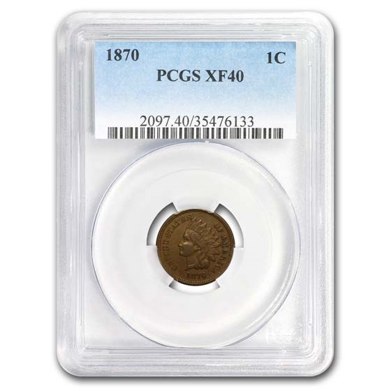 1870 Indian Head Cent XF-40 PCGS 1870 Indian Head Cent XF-40 PCGS