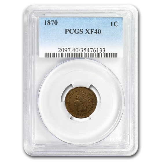 1870 Indian Head Cent XF-40 PCGS 1870 Indian Head Cent XF-40 PCGS