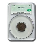 1870 Indian Head Cent XF-45 CACG