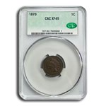 1870 Indian Head Cent XF-45 CACG