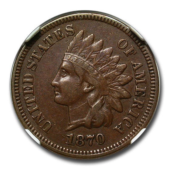 1870 Indian Head Cent XF-45 NGC (Brown) 1870 Indian Head Cent XF-45 NGC (Brown)