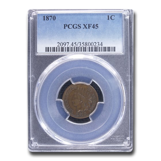 1870 Indian Head Cent XF-45 PCGS 1870 Indian Head Cent XF-45 PCGS