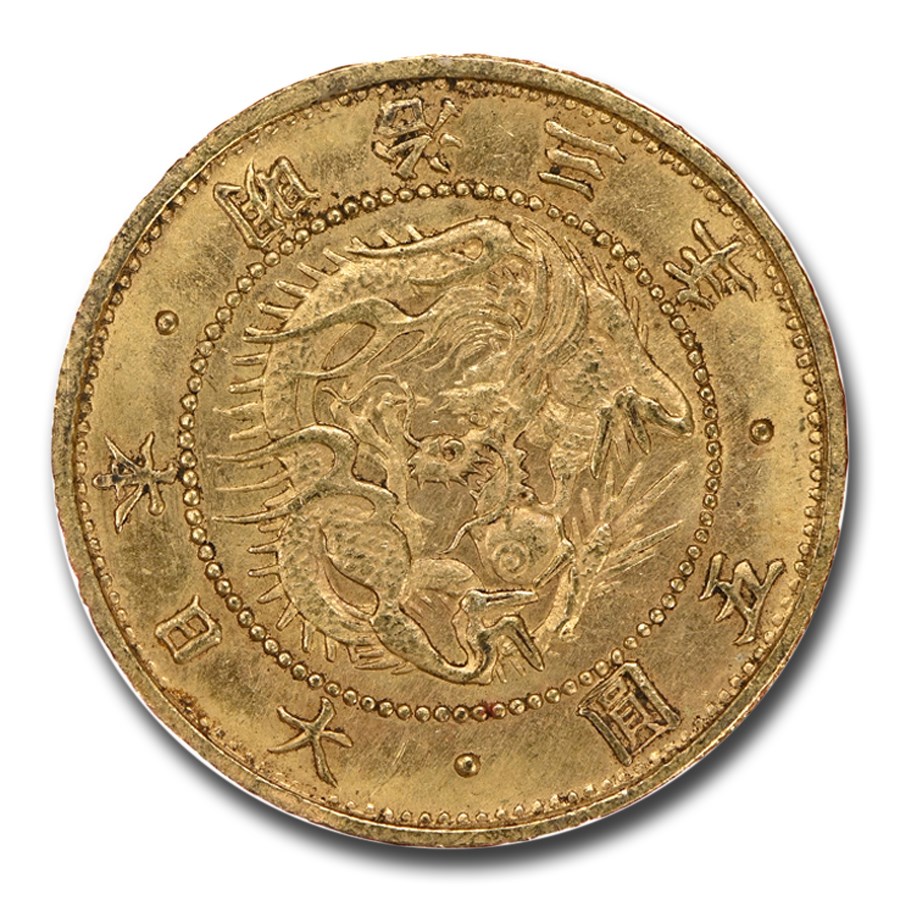 1870 Japan 5 Yen MS-63 NGC
