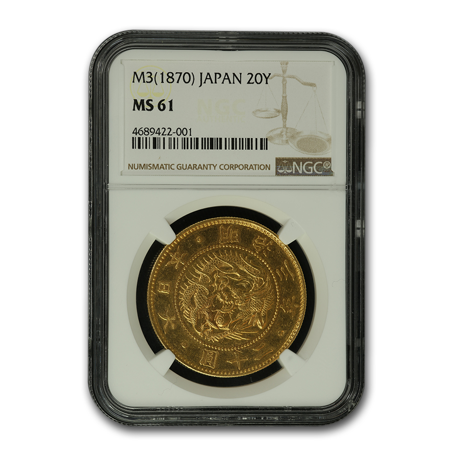 Buy 1870 Japan Gold 20 Yen MS-61 NGC | APMEX