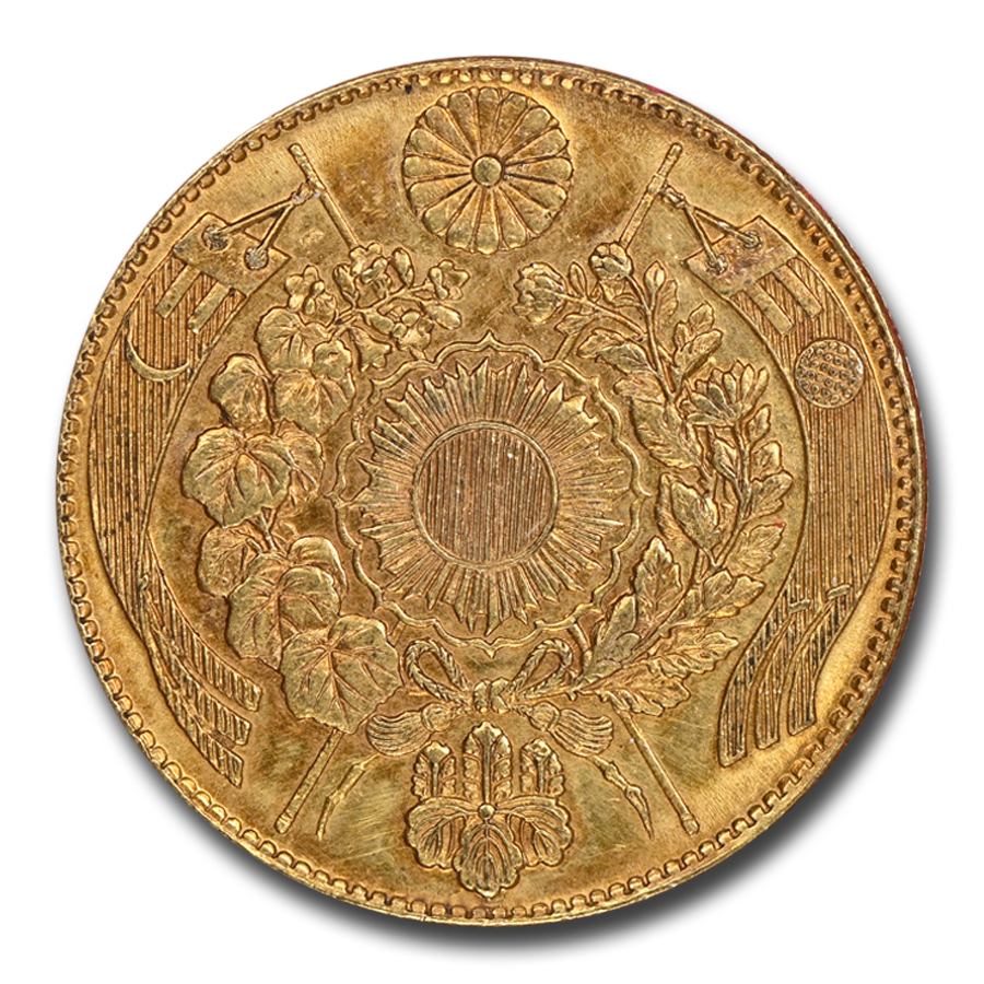 Buy 1870 Japan Gold Meiji 5 Yen MS-62 NGC | APMEX