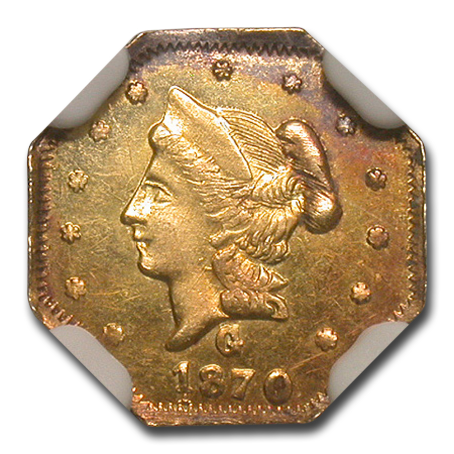 ★特選♡贈答品★1.5kg超【GIFT♡箱入り10石☆ゴールデンカルサイト】P② Buy 1870 Liberty Octagonal 50 Cent Gold MS-63 NGC (BG-922) | APMEX