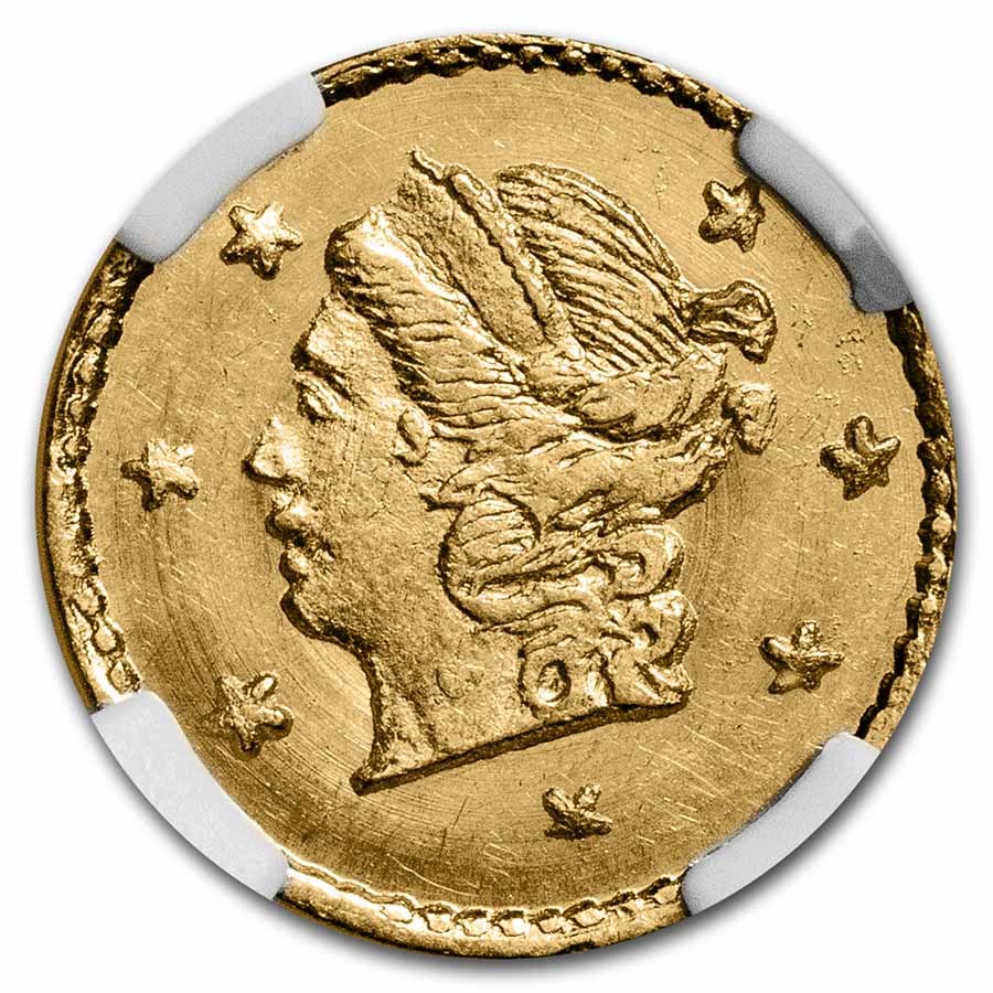 Buy 1870 Liberty Round 25 Cent Gold MS-64 NGC (BG-808) | APMEX