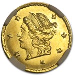 1870 Liberty Round 25 Cent Gold MS-65 NGC (BG-808)