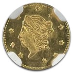 1870 Liberty Round 50 Cent Gold MS-67 NGC (BG-1010)