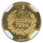 1870 Liberty Round 50 Cent Gold MS-67 NGC (BG-1010)