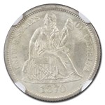 1870 Liberty Seated Dime MS-66 NGC
