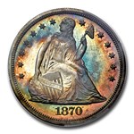 1870 Liberty Seated Dollar PR-67 Cameo PCGS