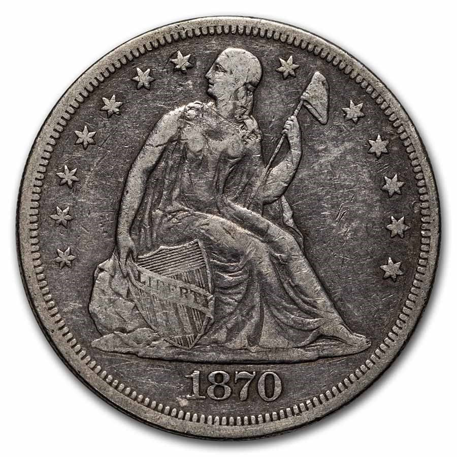 1870 Liberty Seated Dollar VF