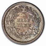 1870 Liberty Seated Half Dime AU