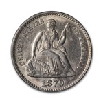 1870 Liberty Seated Half Dime BU