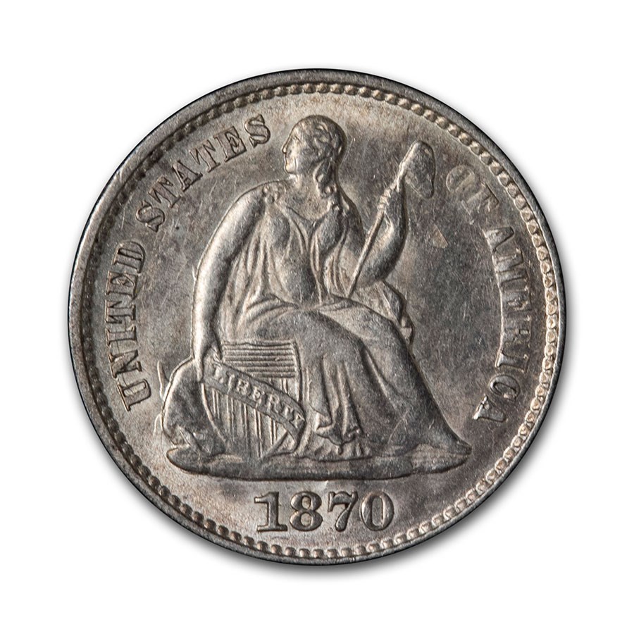 1870 Liberty Seated Half Dime BU