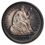 1870 Liberty Seated Half Dime MS-63 PCGS (CAC, Beautifully Toned)