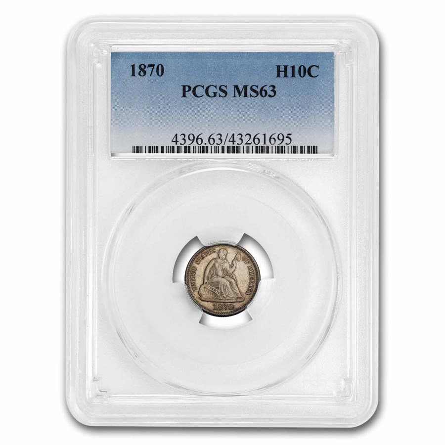 1870 Liberty Seated Half Dime MS-63 PCGS