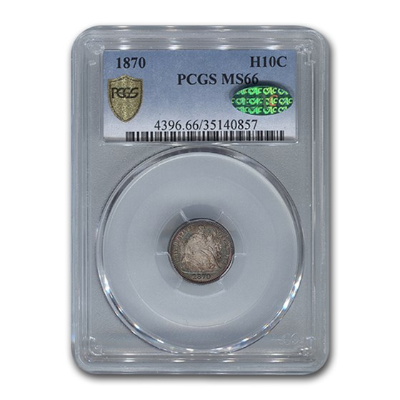 1870 Liberty Seated Half Dime MS-66 PCGS CAC