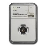 1870 Liberty Seated Half Dime PF-64 NGC