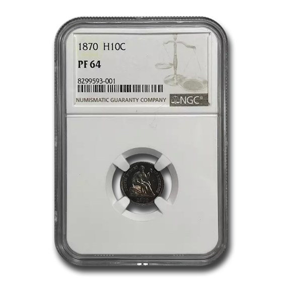 1870 Liberty Seated Half Dime PF-64 NGC