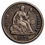 1870 Liberty Seated Half Dime VF