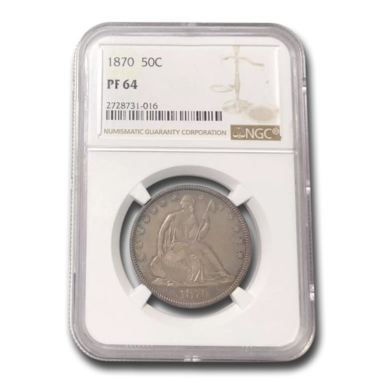 1870 Liberty Seated Half Dollar PF-64 NGC 1870 Liberty Seated Half Dollar PF-64 NGC