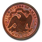1870 Pattern Dollar PR-66 PCGS CAC (Red/Brown, J-1017)