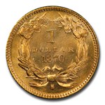 1870-S $1 Indian Head Gold Dollar MS-65 PCGS