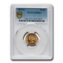 1870-S $2.50 Liberty Gold Quarter Eagle MS-63+ PCGS