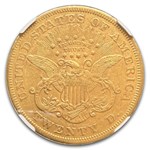 1870-S $20 Liberty Gold Double Eagle AU-50 NGC