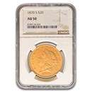 1870-S $20 Liberty Gold Double Eagle AU-50 NGC